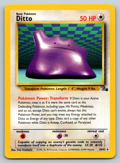 Ditto 18/62 Fossil (Rare) (Unlimited Exc Condition)