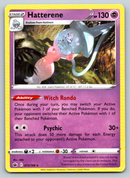 Hatterene 73/198 Chilling Reign (Theme Deck Rare) (NM-Exc Condition)