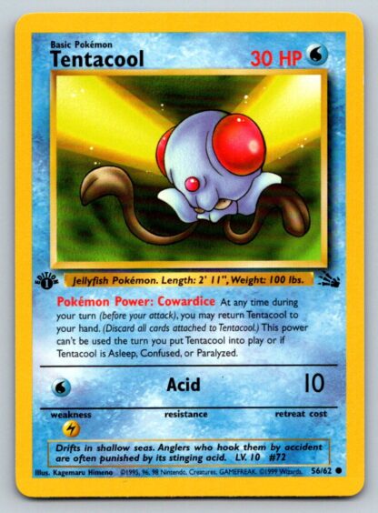 Tentacool 56/62 (Common) (1st Edition P Condition)