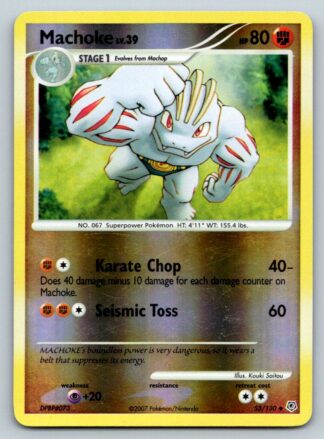 Machoke 53/130 Diamond & Pearl (Reverse Holo) (P Condition)