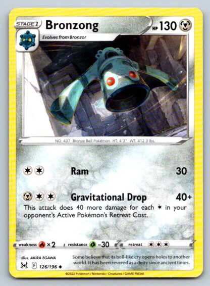 Bronzong 126/196 Lost Origin (Uncommon) (NM-Exc Condition)