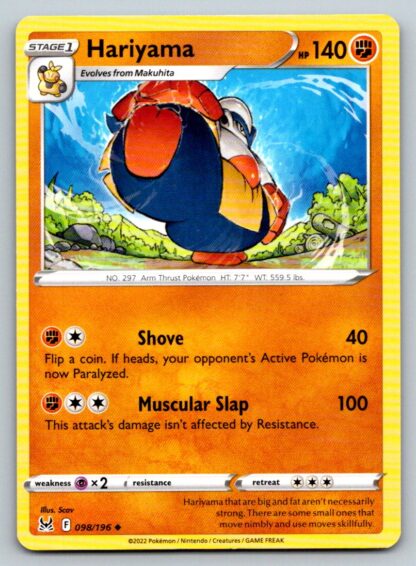 Hariyama 98/196 Lost Origin (Uncommon) (NM-Exc Condition)