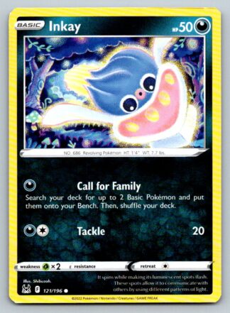 Inkay 121/196 Lost Origin (Common) (NM-Exc Condition)