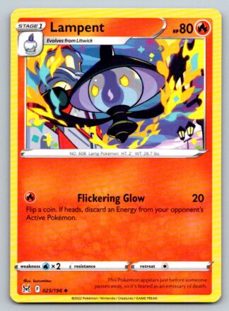 Lampent 25/196 Lost Origin (Uncommon) (NM-Exc Condition)