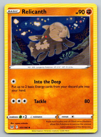 Relicanth 101/196 Lost Origin (Unommon) (NM-Exc Condition)