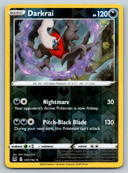 Darkrai 120/196 Lost Origin (Reverse Holo) (NM-Exc Condition)
