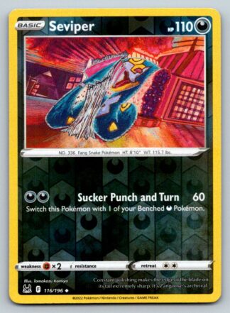 Seviper 116/196 Lost Origin (Reverse Holo) (NM-Exc Condition)
