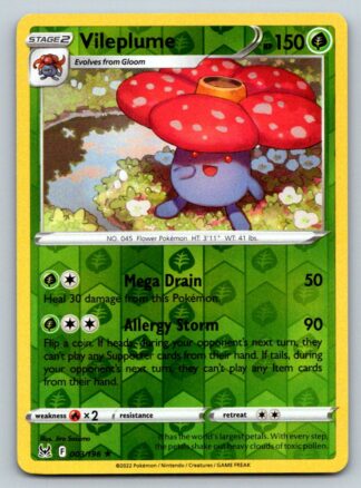 Vileplume 3/196 Lost Origin (Reverse Holo) (NM-Exc Condition)