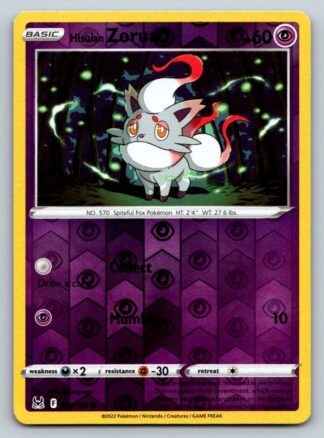 Hisuian Zorua 75/196 Lost Origin (Reverse Holo) (NM-Exc Condition)