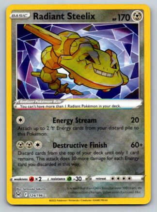Radiant Steelix 124/196 Lost Origin (Holo) (NM-Exc Condition)