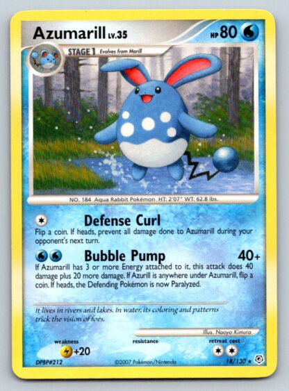 Azumarill 18/130 Diamond & Pearl (Rare) (LP Condition)