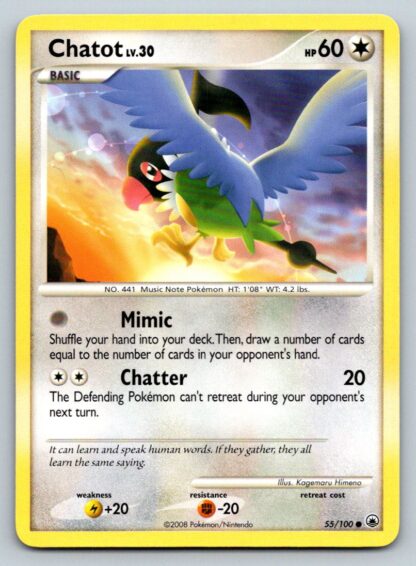 Chatot 55/100 Majestic Dawn (Common) (LP Condition)