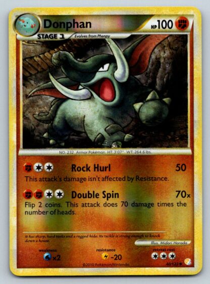 Donphan 40/123 HeartGold SoulSilver (Reverse Holo) (LP Condition)