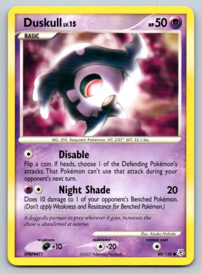 Duskull 80/130 Diamond & Pearl (Common) (LP Condition)