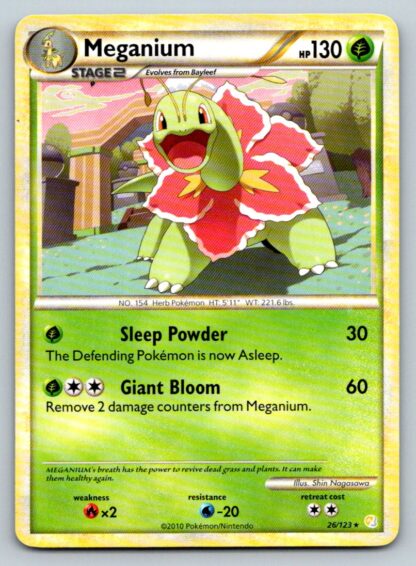 Meganium 26/123 HeartGold SoulSilver (Rare) (LP Condition)