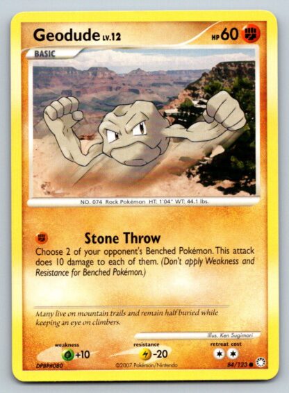 Geodude 84/123 Mysterious Treasures (Common) (P Condition)