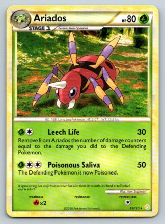 Ariados 15/123 HeartGold SoulSilver (Rare) (Exc Condition)