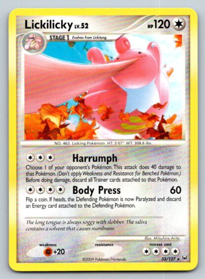 Lickilicky 33/127 Platinum (Rare) (LP Condition)