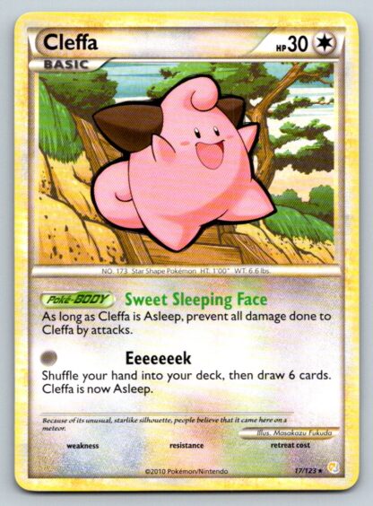 Cleffa 17/123 HeartGold SoulSilver (Rare) (P Condition)