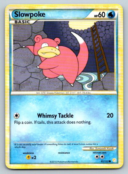 Slowpoke 81/123 HeartGold SoulSilver (Common) (LP Condition)
