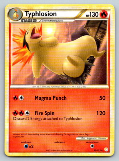 Typhlosion 32/123 HeartGold SoulSilver (Rare) (LP Condition)