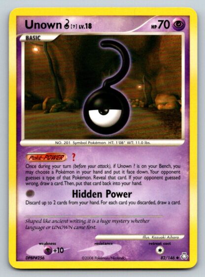 Unown ? 82/146 Legends Awakened (Uncommon) (LP Condition)