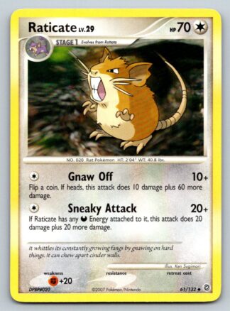 Raticate 61/132 Secret Wonders (Uncommon) (P Condition)