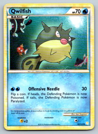 Qwilfish 50/123 HeartGold SoulSilver (Uncommon) (Exc Condition)
