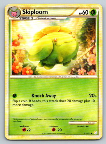 Skiploom 51/123 HeartGold SoulSilver (Uncommon) (Exc Condition)
