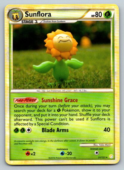 Sunflora 31/123 HeartGold SoulSilver (Rare) (Exc Condition)