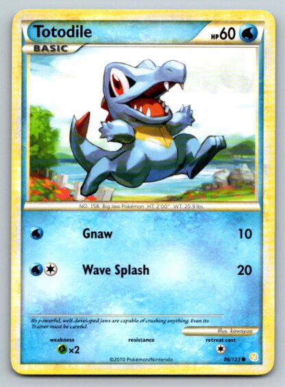 Totodile 86/123 HeartGold SoulSilver (Common) (P Condition)