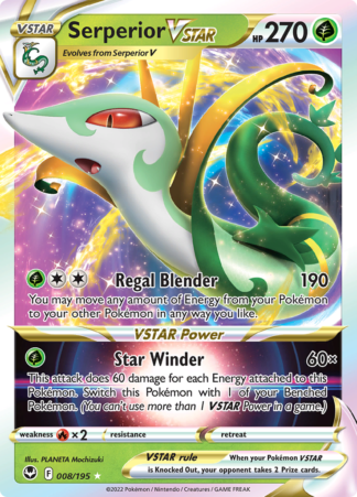 Serperior Vstar 8/195 Silver Tempest (Ultra Rare) (NM-Exc Condition)