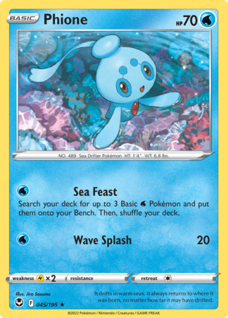 Phione 45/195 Silver Tempest (Reverse Holo) (NM-Exc Condition)