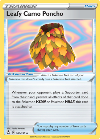 Leafy Camo Poncho 160/195 Silver Tempest (Reverse Holo) (NM-Exc Condition)