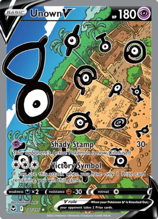Unown V 177/195 Silver Tempest (Ultra Rare) (NM-Exc Condition)