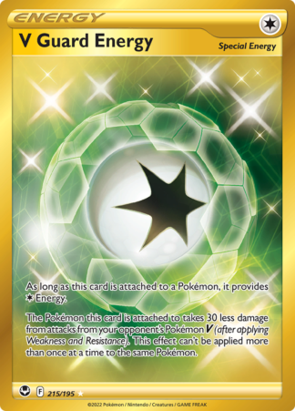 V Guard Energy 215/195 Silver Tempest (Ultra Rare) (NM-Exc Condition)