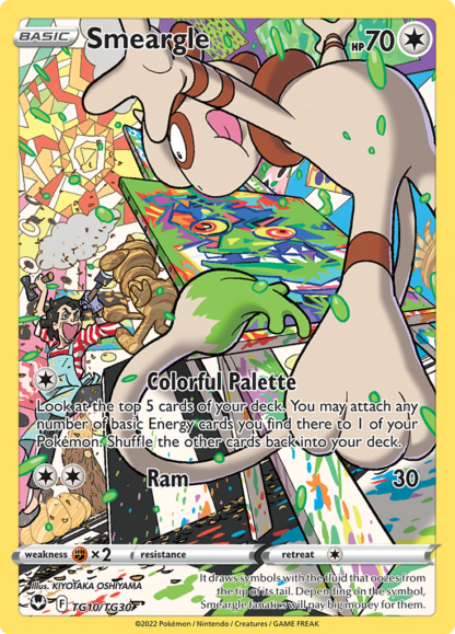 Smeargle TG10/TG30 Silver Tempest (Ultra Rare) (NM-Exc Condition)