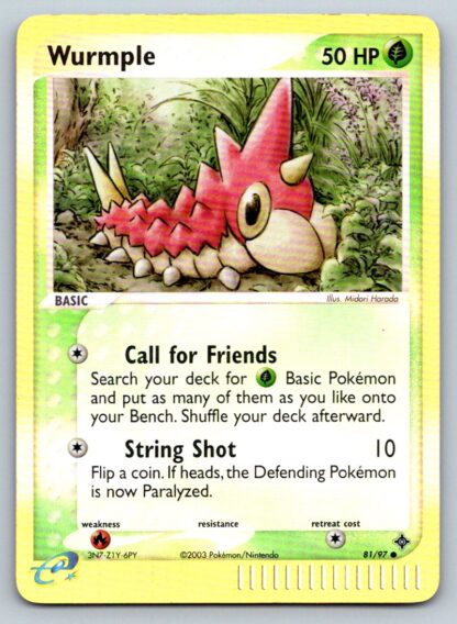 Wurmple 81/97 EX Dragon (Reverse Holo) (LP Cond)