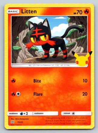 Litten 15/25 McDonalds 25th Anniversary Promo (Non-Holo) (Exc Condition)
