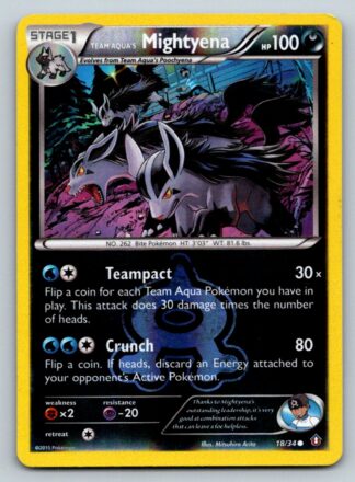 Team Aqua's Mightyena 18/34 Double Crisis (Reverse Holo) (Played Condition)