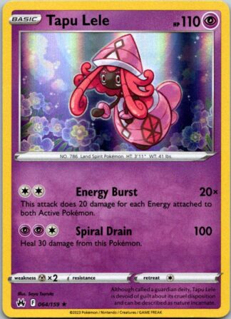 Tapu Lele 64/159 Crown Zenith (Holo) (NM-Excellent Condition)