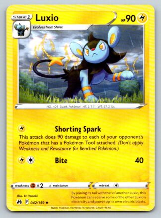 Luxio 42/159 Crown Zenith (Uncommon) (NM-Excellent Condition)