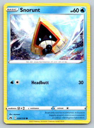 Snorunt 34/159 Crown Zenith (Common) (NM-Excellent Condition)