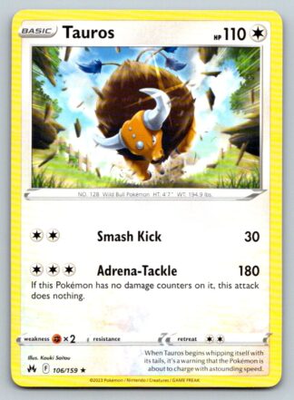 Tauros 106/159 Crown Zenith (Rare) (NM-Excellent Condition)