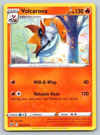 Volcarona 25/159 Crown Zenith (Rare) (NM-Excellent Condition)