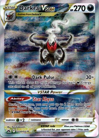 Darkrai Vstar GG50/GG70 Crown Zenith (Ultra Rare) (NM-Excellent Condition)