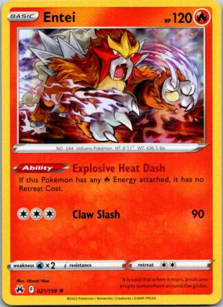 Entei 21/159 Crown Zenith (Holo) (NM-Excellent Condition)