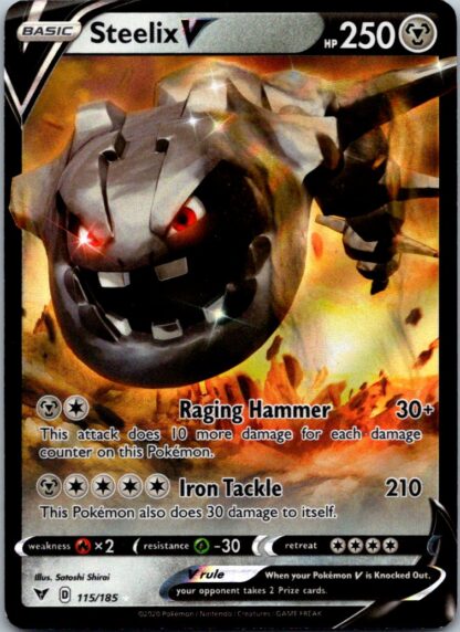 Steelix V 115/185 Vivid Voltage (Ultra Rare) (NM-Exc Condition)