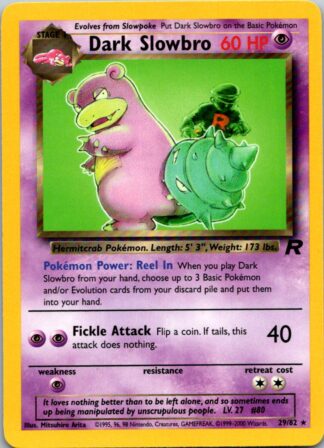 Dark Slowbro 29/82 Team Rocket (Rare) (Unlimited LP Condition)