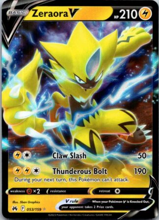Zeraora V 53/159 Crown Zenith (Ultra Rare) (NM-Excellent Condition)